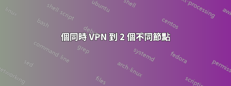 2 個同時 VPN 到 2 個不同節點