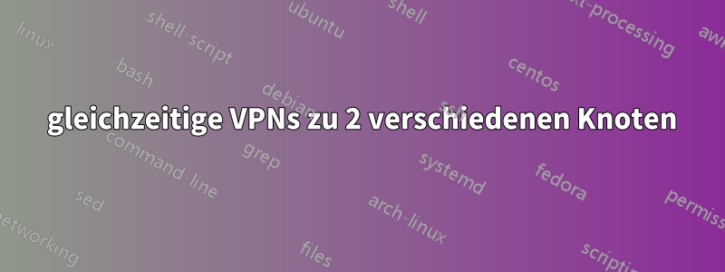 2 gleichzeitige VPNs zu 2 verschiedenen Knoten