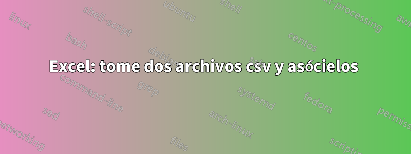 Excel: tome dos archivos csv y asócielos