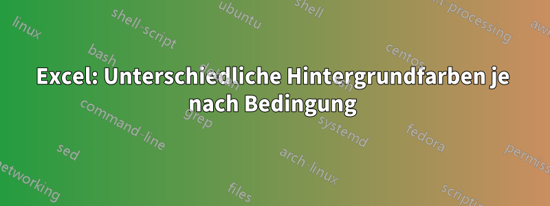 Excel: Unterschiedliche Hintergrundfarben je nach Bedingung