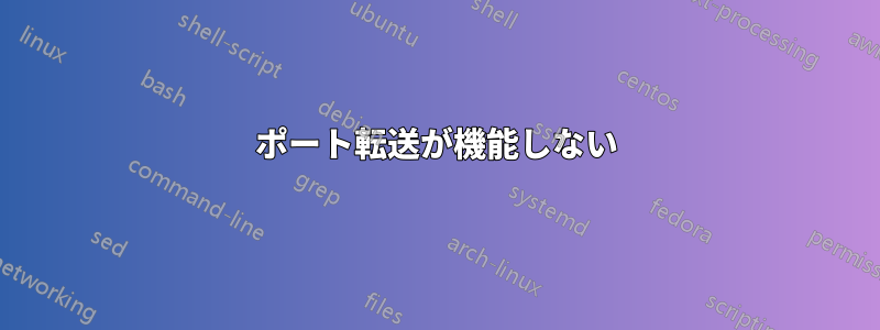 ポート転送が機能しない