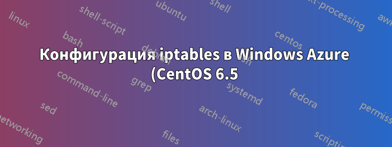 Конфигурация iptables в Windows Azure (CentOS 6.5) для набора с балансировкой нагрузки конечных точек
