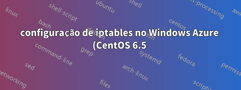 configuração de iptables no Windows Azure (CentOS 6.5) para conjunto com balanceamento de carga de endpoint
