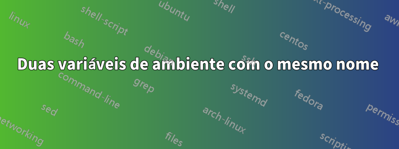 Duas variáveis ​​de ambiente com o mesmo nome