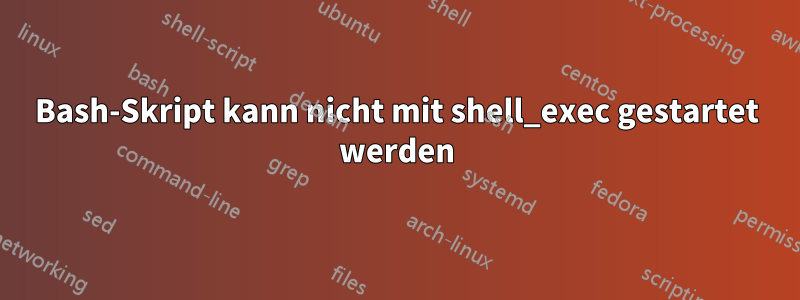 Bash-Skript kann nicht mit shell_exec gestartet werden