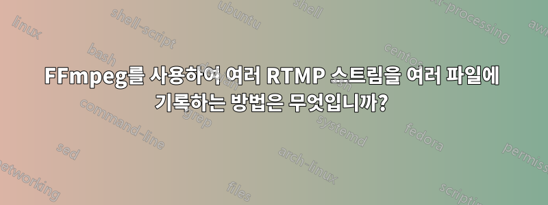 FFmpeg를 사용하여 여러 RTMP 스트림을 여러 파일에 기록하는 방법은 무엇입니까?