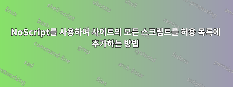 NoScript를 사용하여 사이트의 모든 스크립트를 허용 목록에 추가하는 방법