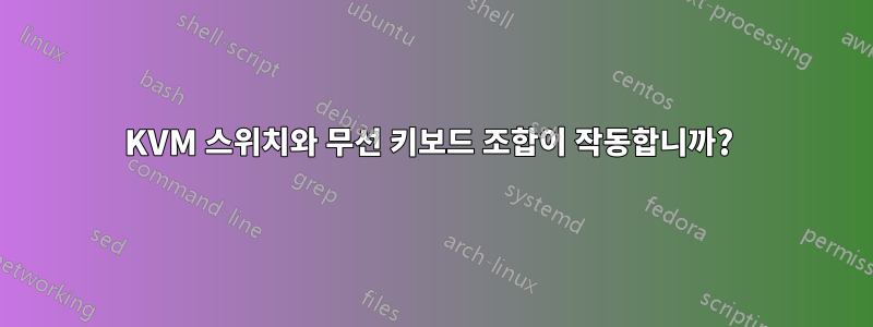 KVM 스위치와 무선 키보드 조합이 작동합니까? 