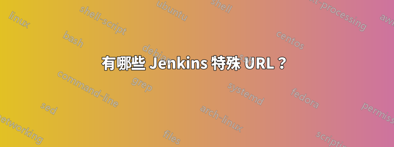 有哪些 Jenkins 特殊 URL？