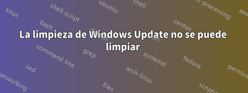 La limpieza de Windows Update no se puede limpiar