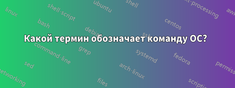 Какой термин обозначает команду ОС? 