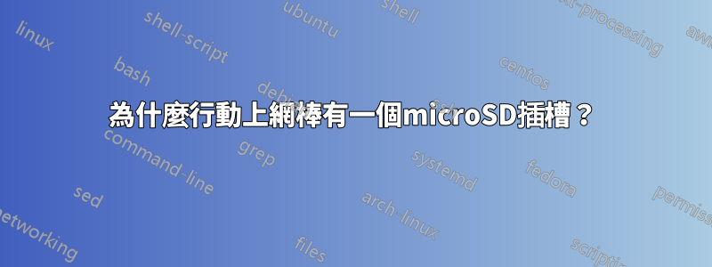 為什麼行動上網棒有一個microSD插槽？