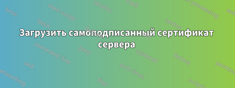 Загрузить самоподписанный сертификат сервера