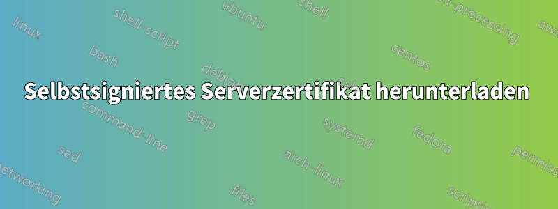 Selbstsigniertes Serverzertifikat herunterladen