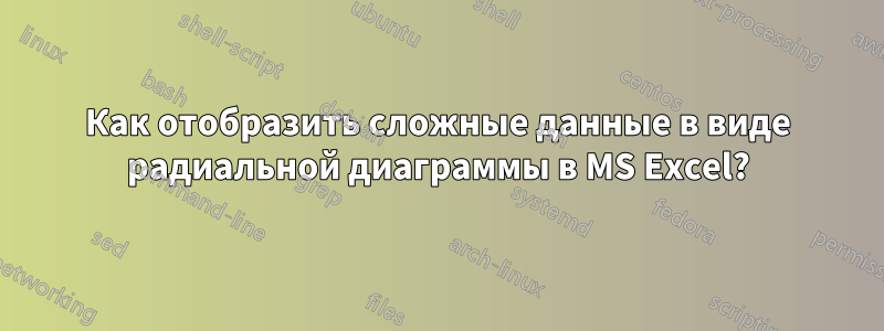 Как отобразить сложные данные в виде радиальной диаграммы в MS Excel?