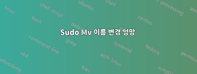 Sudo Mv 이름 변경 엉망