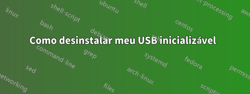 Como desinstalar meu USB inicializável 
