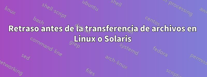 Retraso antes de la transferencia de archivos en Linux o Solaris