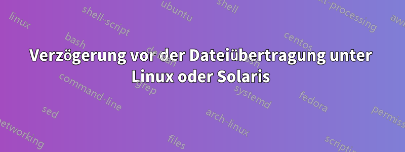 Verzögerung vor der Dateiübertragung unter Linux oder Solaris