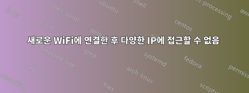 새로운 WiFi에 연결한 후 다양한 IP에 접근할 수 없음