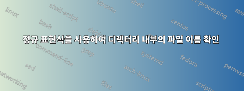 정규 표현식을 사용하여 디렉터리 내부의 파일 이름 확인
