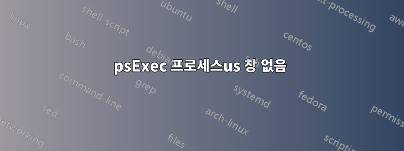 psExec 프로세스us 창 없음