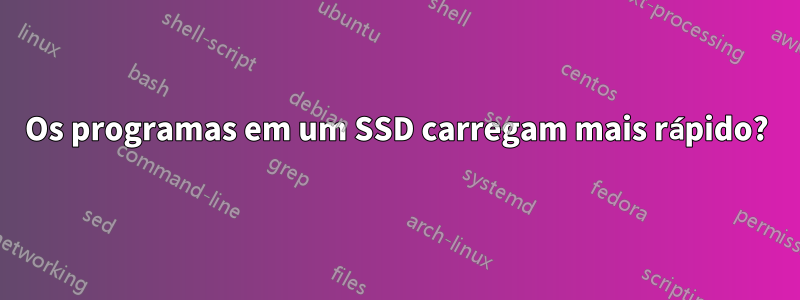 Os programas em um SSD carregam mais rápido?