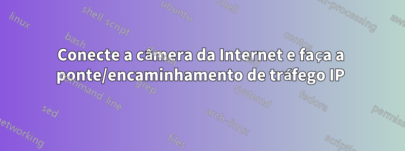 Conecte a câmera da Internet e faça a ponte/encaminhamento de tráfego IP