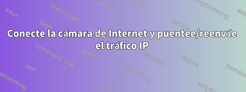 Conecte la cámara de Internet y puentee/reenvíe el tráfico IP