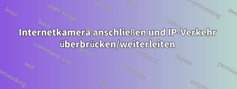 Internetkamera anschließen und IP-Verkehr überbrücken/weiterleiten