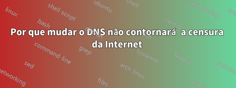 Por que mudar o DNS não contornará a censura da Internet