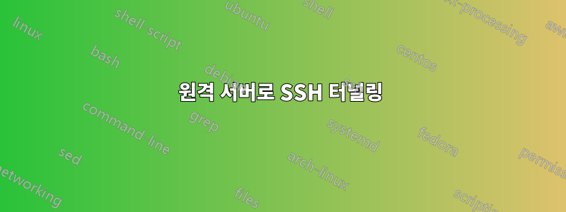 원격 서버로 SSH 터널링