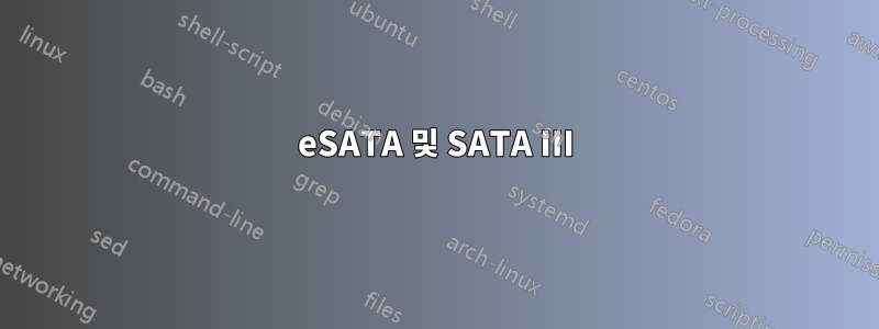 eSATA 및 SATA III