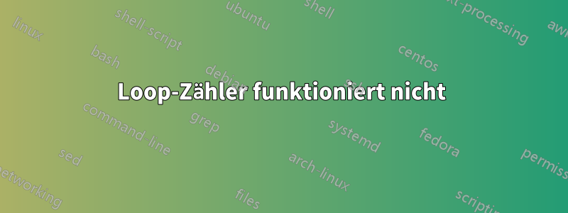 Loop-Zähler funktioniert nicht