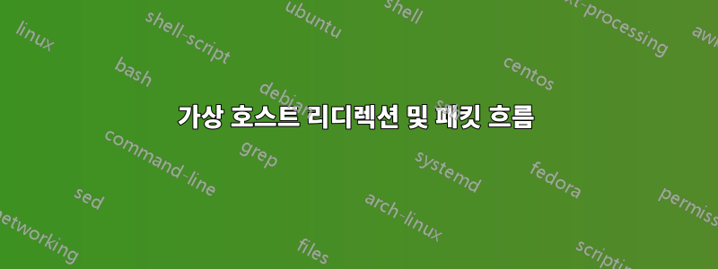 가상 호스트 리디렉션 및 패킷 흐름