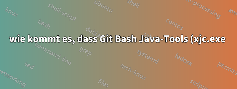 wie kommt es, dass Git Bash Java-Tools (xjc.exe) mit Unix-Pfaden aufrufen kann, Cygwin aber nicht?