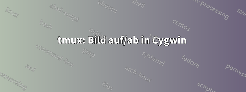 tmux: Bild auf/ab in Cygwin