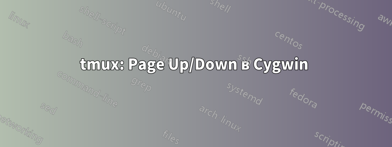 tmux: Page Up/Down в Cygwin