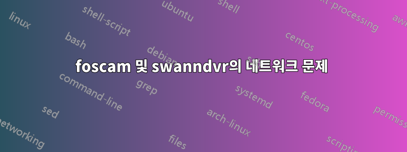 foscam 및 swanndvr의 네트워크 문제