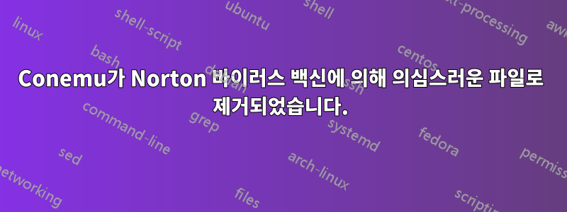 Conemu가 Norton 바이러스 백신에 의해 의심스러운 파일로 제거되었습니다.