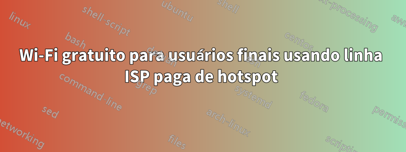 Wi-Fi gratuito para usuários finais usando linha ISP paga de hotspot