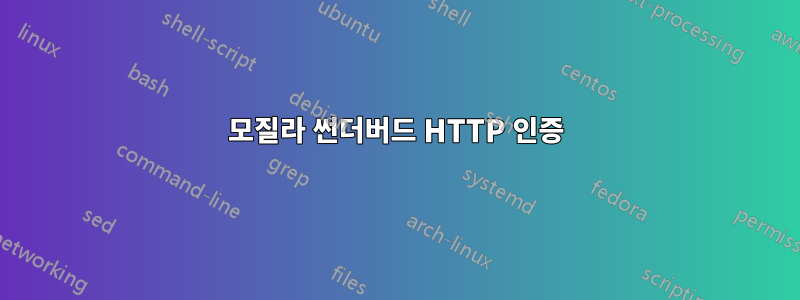 모질라 썬더버드 HTTP 인증