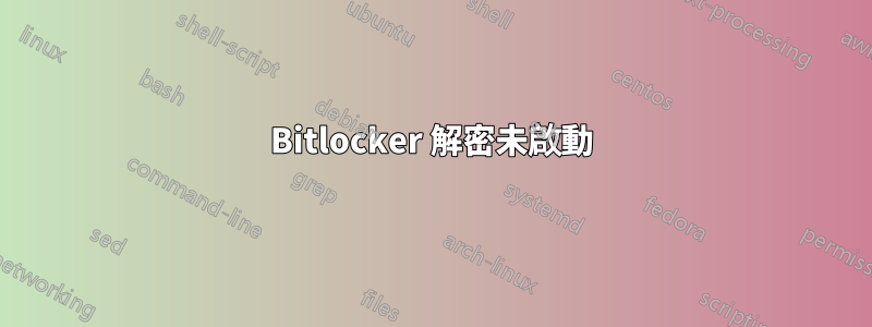 Bitlocker 解密未啟動