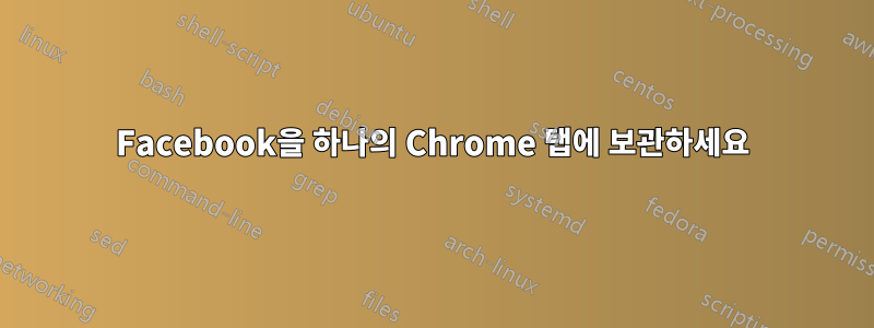 Facebook을 하나의 Chrome 탭에 보관하세요