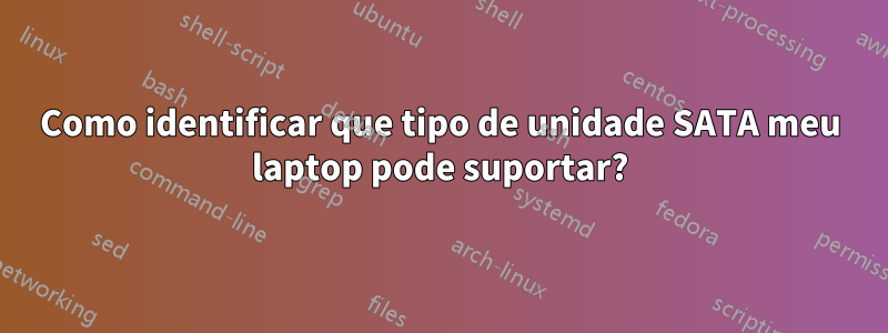Como identificar que tipo de unidade SATA meu laptop pode suportar?