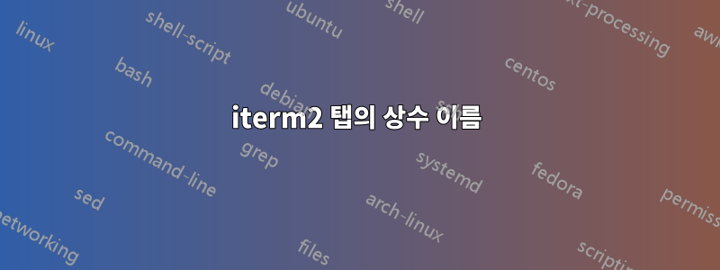iterm2 탭의 상수 이름