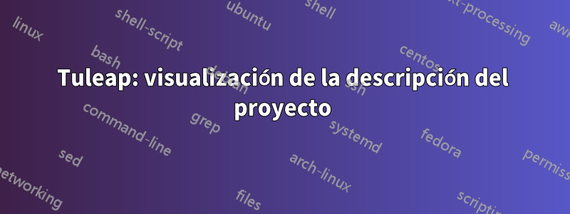 Tuleap: visualización de la descripción del proyecto