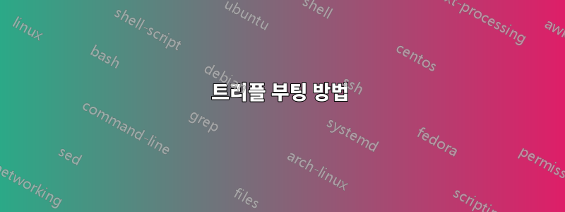 트리플 부팅 방법