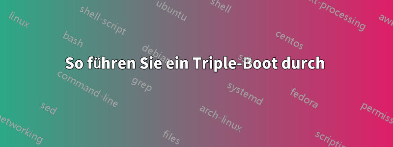 So führen Sie ein Triple-Boot durch