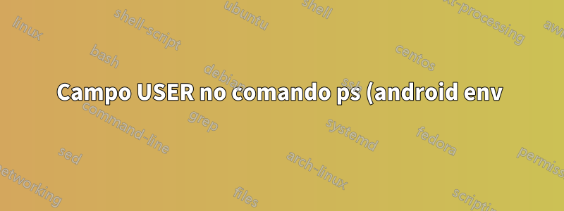 Campo USER no comando ps (android env)